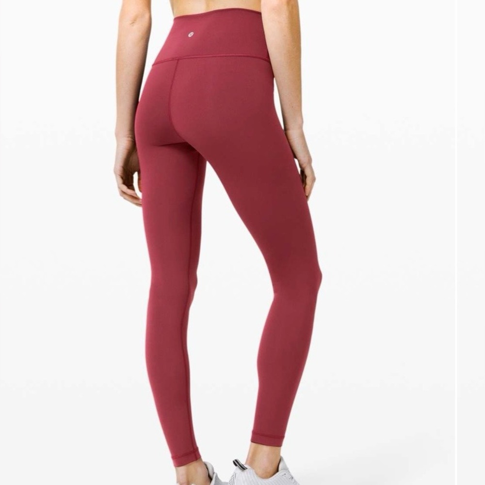 Lululemon Wunder Under High Rise leggings size 12 Chianti red 28” full length